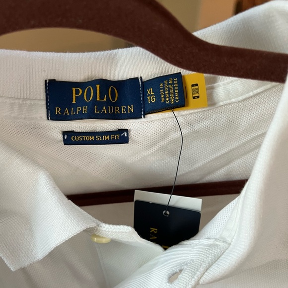 Ralph Lauren Big Pony NWT Polo White Mens XL custom Slim Fit! - Picture 10 of 11